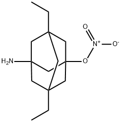 Tricyclo[3.3.1.13,7]decan-1-ol, 3-amino-5,7-diethyl-, 1-nitrate Structure