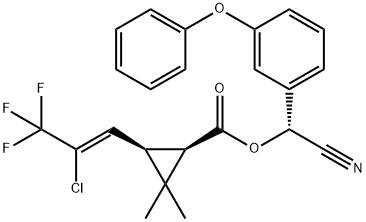 (1R,3R)-3-[(1Z)-2-Chloro-3,3,3-trifluoro-1-propen-1-yl]-2,2-diMethylcyclopropanecarboxylicAcid(R)-Cyano(3-phenoxyphenyl)MethylEster(시할로트린이소머) 구조식 이미지