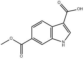 1H-Indole-3,6-dicarboxylic acid, 6-methyl ester Structure