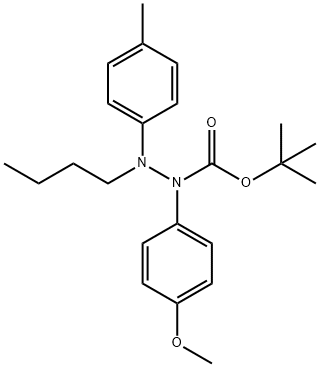 1-benzyl 1,2-tert-butyl 2-(2-methylphenyl)hydrazine-1,1,2-tricarboxylate Structure