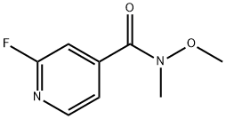 4-Pyridinecarboxamide, 2-fluoro-N-methoxy-N-methyl- 구조식 이미지