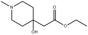 4-Piperidineacetic acid, 4-hydroxy-1-methyl-, ethyl ester Structure