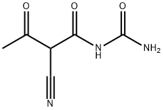 Butanamide, N-(aminocarbonyl)-2-cyano-3-oxo- Structure