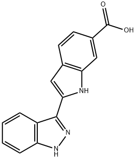 1H-Indole-6-carboxylic acid, 2-(1H-indazol-3-yl)- Structure