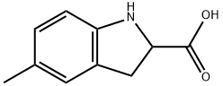 5-methyl-2,3-dihydro-1H-indole-2-carboxylic acid Structure