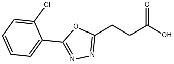 JR-9564, 3-(5-(2-Chlorophenyl)-1,3,4-oxadiazol-2-yl)propanoic acid, 97% 구조식 이미지