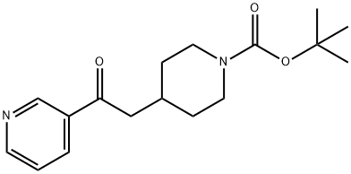 1-Piperidinecarboxylic acid, 4-[2-oxo-2-(3-pyridinyl)ethyl]-, 1,1-dimethylethyl ester Structure