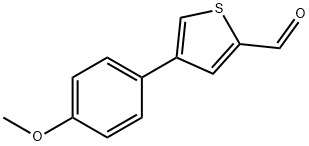 JR-9079, 4-(4-Methoxyphenyl)thiophene-2-carbaldehyde, 97% 구조식 이미지