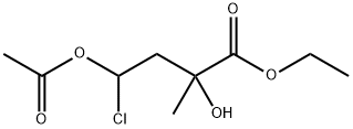 ethyl 4-acetoxy-4-chloro-2-hydroxy-2-methylbutanoate 구조식 이미지