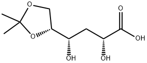 3-Deoxy-5,6-O-(1-methylethylidene)-D-ribo-hexonic acid 구조식 이미지