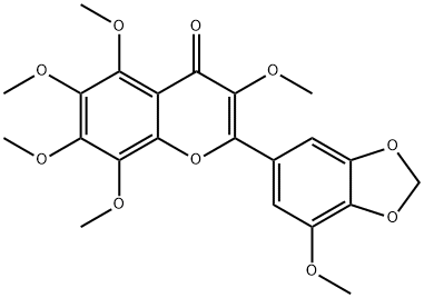 3,5,6,7,8,3'-Hexamethoxy-
4',5'-methylenedioxyflavone 구조식 이미지