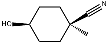 cis-4-hydroxy-1-methylcyclohexane-1-carbonitrile Structure