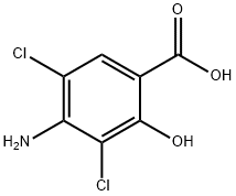 Benzoic acid, 4-amino-3,5-dichloro-2-hydroxy- Structure