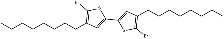 2,2'-Bithiophene, 5,5'-dibromo-4,4'-dioctyl- Structure