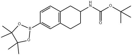 Carbamic acid, N-[1,2,3,4-tetrahydro-6-(4,4,5,5-tetramethyl-1,3,2-dioxaborolan-2-yl)-2-naphthalenyl]-, 1,1-dimethylethyl ester 구조식 이미지