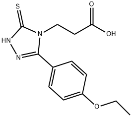 3-[3-(4-ethoxyphenyl)-5-sulfanyl-4H-1,2,4-triazol-4-yl]propanoic acid 구조식 이미지