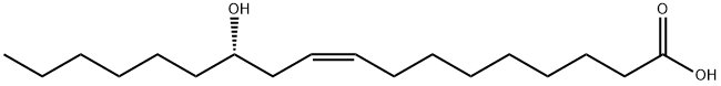 9-Octadecenoic acid, 12-hydroxy-, (9Z,12S)- 구조식 이미지