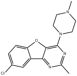 8-chloro-2-methyl-4-(4-methylpiperazin-1-yl)-[1]benzofuro[3,2-d]pyrimidine Structure