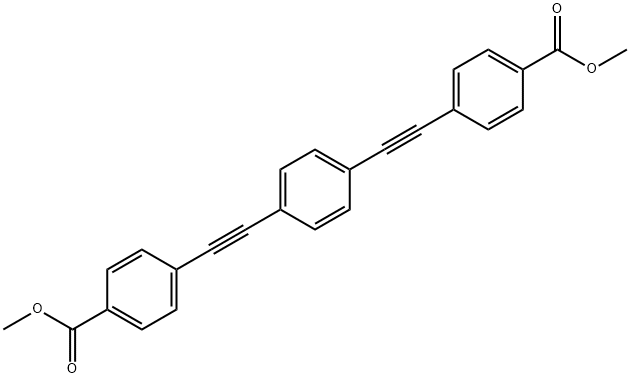 Benzoic acid, 4,4'-(1,4-phenylenedi-2,1-ethynediyl)bis-, dimethyl ester Structure