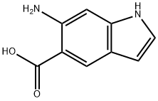 1H-Indole-5-carboxylic acid, 6-amino- 구조식 이미지