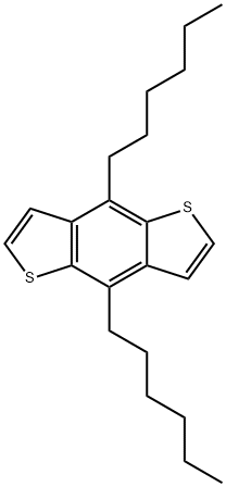 Benzo[1,2-b:4,5-b']dithiophene, 4,8-dihexyl- Structure