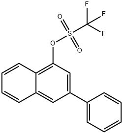 Methanesulfonic acid, 1,1,1-trifluoro-, 3-phenyl-1-naphthalenyl ester Structure