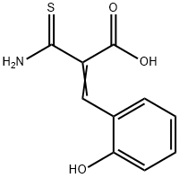 2-carbamothioyl-3-(2-hydroxyphenyl)prop-2-enoic Acid Structure