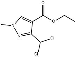 1H-Pyrazole-4-carboxylic acid, 3-(dichloromethyl)-1-methyl-, ethyl ester Structure