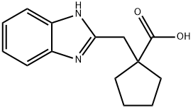 Cyclopentanecarboxylic acid, 1-(1H-benzimidazol-2-ylmethyl)- Structure