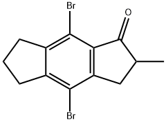 s-Indacen-1(2H)-one, 4,8-dibromo-3,5,6,7-tetrahydro-2-methyl- Structure