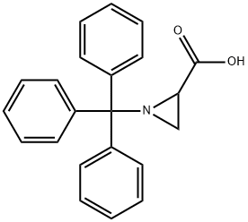 2-Aziridinecarboxylic acid, 1-(triphenylmethyl)- Structure