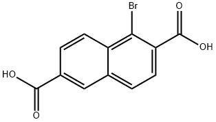 2,6-Naphthalenedicarboxylic acid, 1-bromo- Structure