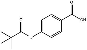 Benzoic acid, 4-(2,2-dimethyl-1-oxopropoxy)- Structure