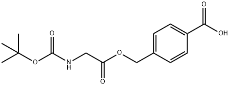 4-[[2-[(2-methylpropan-2-yl)oxycarbonylamino]acetyl]oxymethyl]benzoic acid Structure