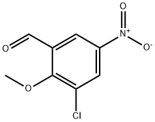 3-chloro-2-methoxy-5-nitrobenzaldehyde 구조식 이미지