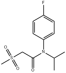 Acetamide, N-(4-fluorophenyl)-N-(1-methylethyl)-2-(methylsulfonyl)- Structure