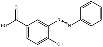 Benzoic acid, 4-hydroxy-3-(2-phenyldiazenyl)- 구조식 이미지