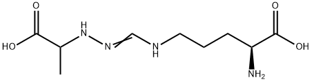 L-Ornithine, N5-[[(1-carboxyethyl)amino]iminomethyl]- Structure
