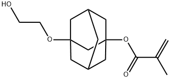 2-Propenoic acid, 2-methyl-, 3-(2-hydroxyethoxy)tricyclo[3.3.1.13,7]dec-1-yl ester Structure