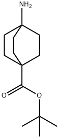 Bicyclo[2.2.2]octane-1-carboxylic acid, 4-amino-, 1,1-dimethylethyl ester Structure