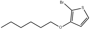 Thiophene, 2-bromo-3-(hexyloxy)- Structure