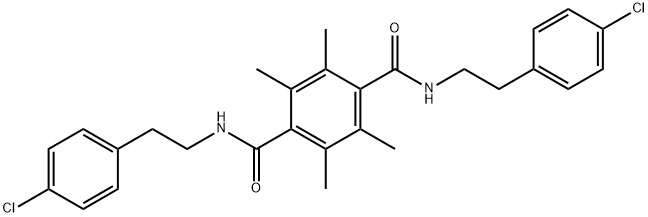 1-N,4-N-bis[2-(4-chlorophenyl)ethyl]-2,3,5,6-tetramethylbenzene-1,4-dicarboxamide 구조식 이미지