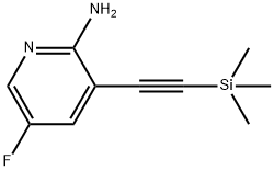 5-fluoro-3-((trimethylsilyl)ethynyl)pyridin-2-amine Structure