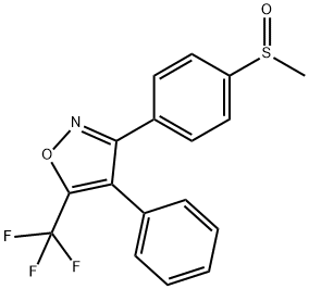 Isoxazole, 3-[4-(methylsulfinyl)phenyl]-4-phenyl-5-(trifluoromethyl)- 구조식 이미지