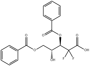 D-erythro-Pentonic acid, 2-deoxy-2,2-difluoro-, 3,5-dibenzoate Structure