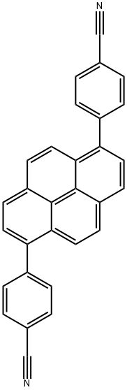 4,4'-(pyrene-1,6-diyl)dibenzonitrile 구조식 이미지