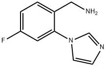 Benzenemethanamine, 4-fluoro-2-(1H-imidazol-1-yl)- 구조식 이미지