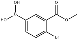 4-Bromo-3-(methoxycarbonyl)phenylboronic acid 구조식 이미지