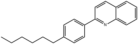 Quinoline, 2-(4-hexylphenyl)- Structure