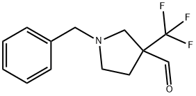 3-Pyrrolidinecarboxaldehyde, 1-(phenylmethyl)-3-(trifluoromethyl)- 구조식 이미지